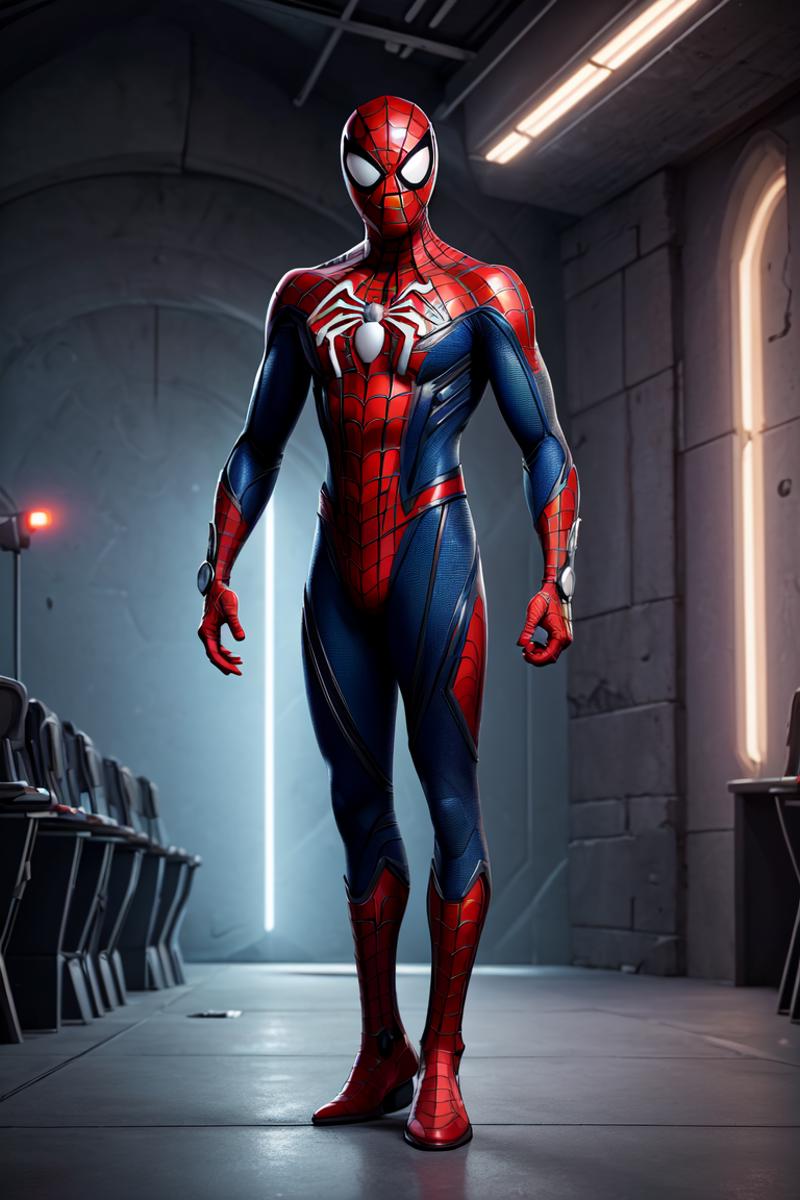 377837-2979938488-(full body_1.2), (masterpiece, best quality_1.4), gloomy portrait of Bloody Spider-Man from Marvel with intricate angular cybern.png